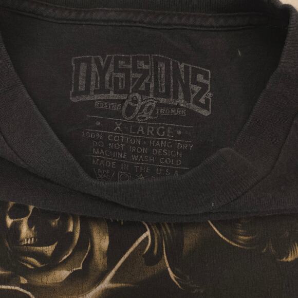 Dyse One Smiling Faces Short Sleeve Crew Neck Graphic Shirt Mens Size XL Black - Picture 3 of 9